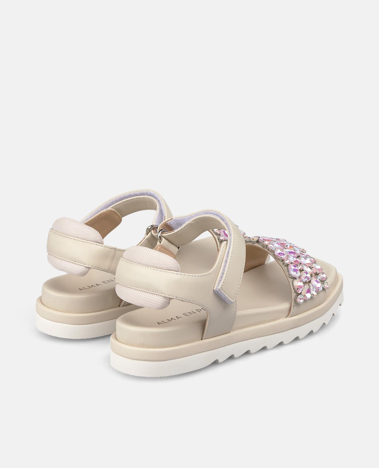 alma-en-pena-track-strap-flache-sandale-wei-strass-2-cm image 3