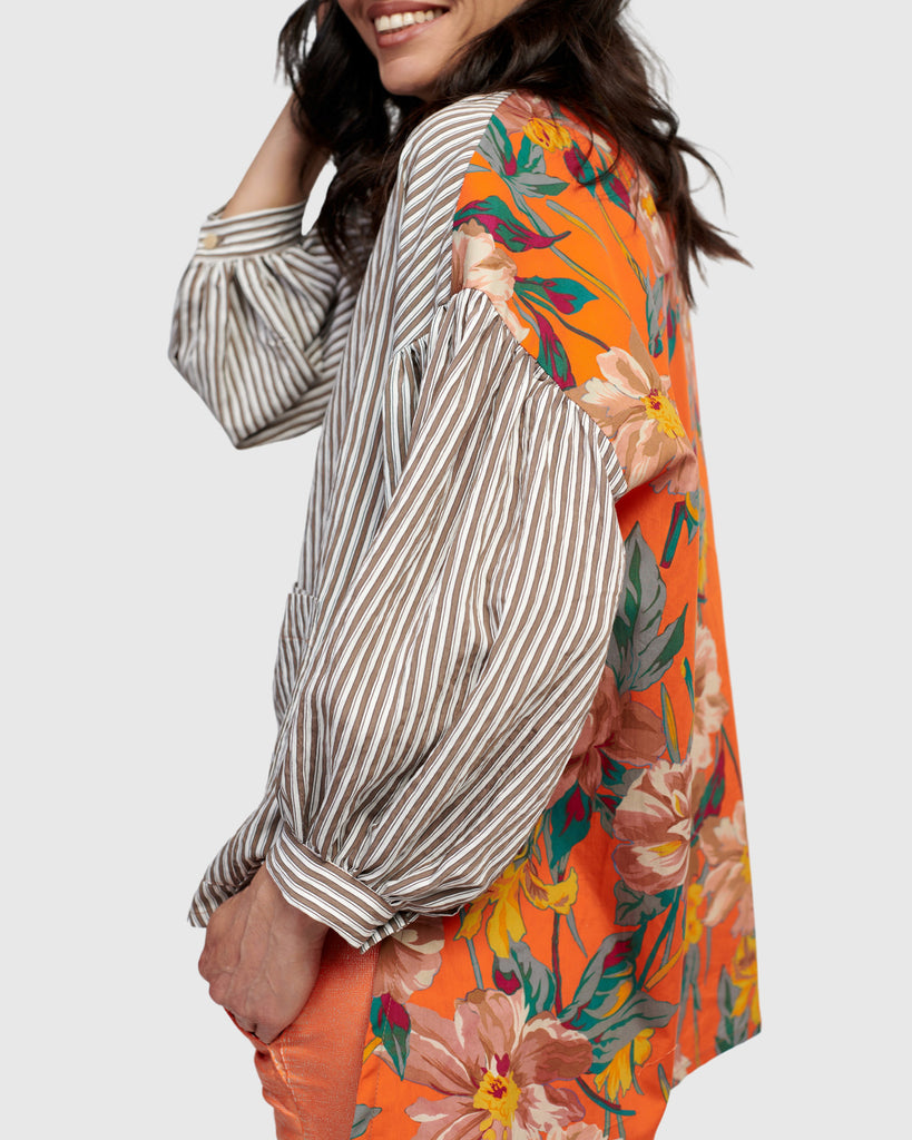 alembika-louisiana-hi-lo-bluse-garden image 1