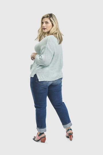 alembika-luxe-pocket-sweater-aqua-damen-pullover image 4