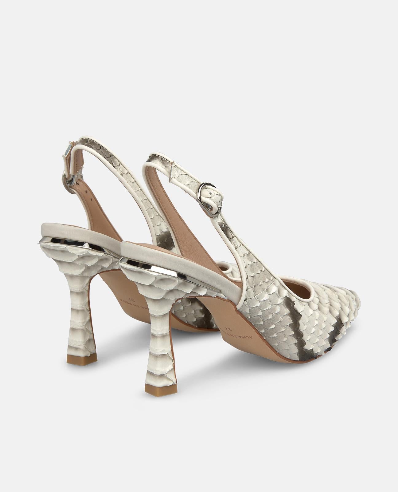 alma-en-pena-slingpumps-schlangenoptik-9-cm-wei image 3