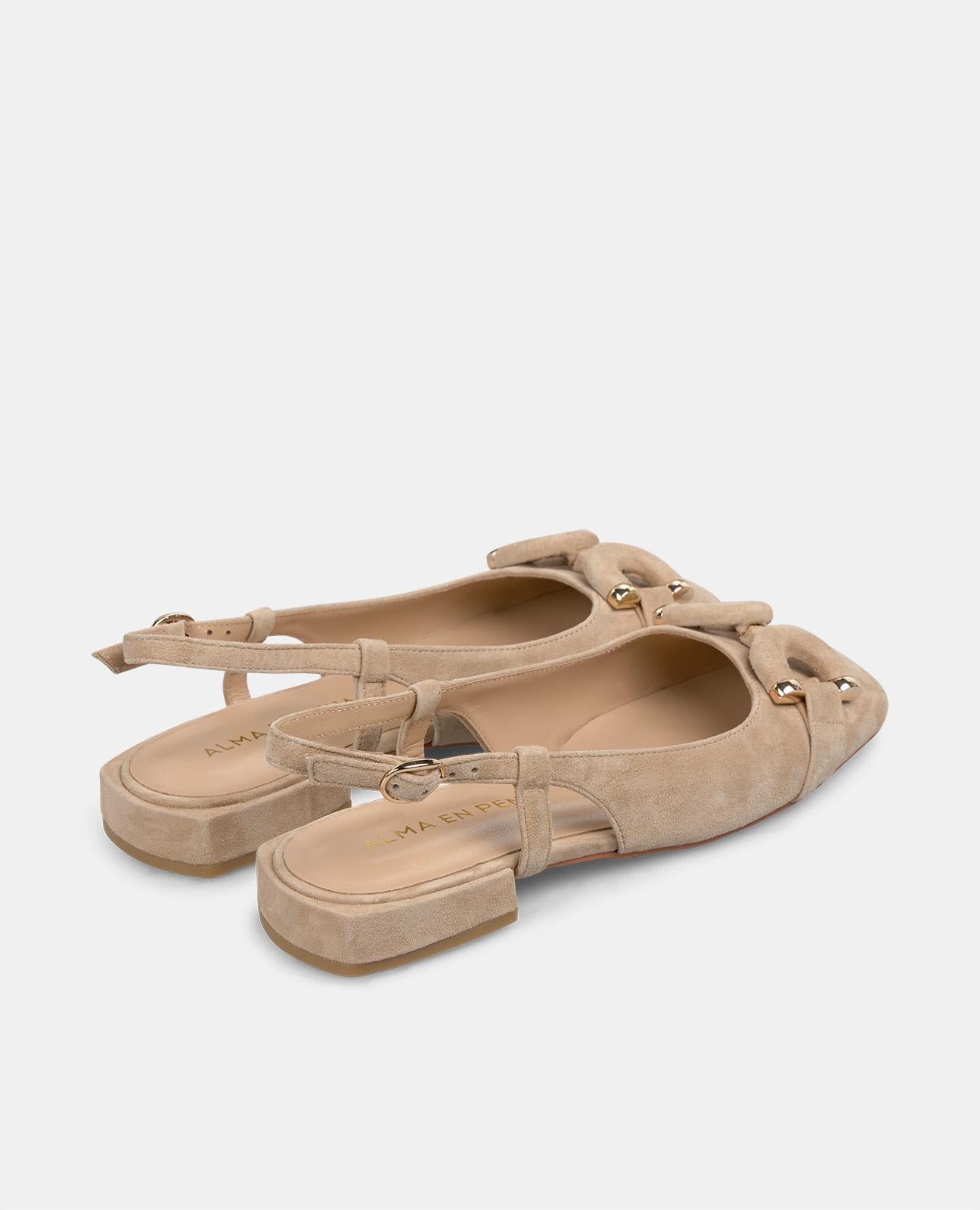 alma-en-pena-53668-flacher-schuh-mit-steigb-gel-detail-arena-beige-2-cm-absatz image 3