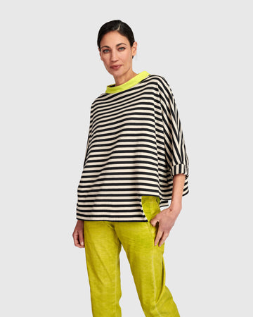 alembika-urban-deuce-boxy-top-cream-stripes image 3