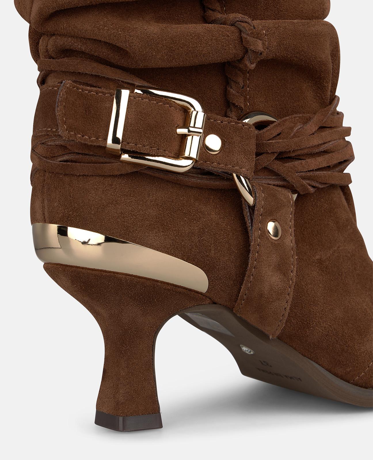 alma-en-pena-suede-ankle-boots-with-stirrup-detail-stiefelette-6-cm-in-camel image 4