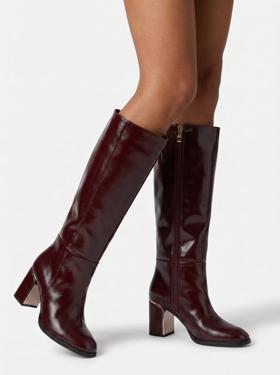 alma-en-pena-stiefel-mit-absatz-bordeaux-nappaleder-8-cm-blockabsatz image 5