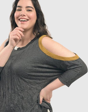 alembika-cool-cutout-crinkle-top-schlupfoberteil-stripe image 2