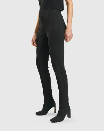 alembika-savant-slim-leg-trousers-schwarz-stretchhose image 3