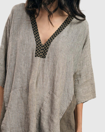 alembika-cool-breeze-caftan-tunic-dress-brown-kaftankleid image 5