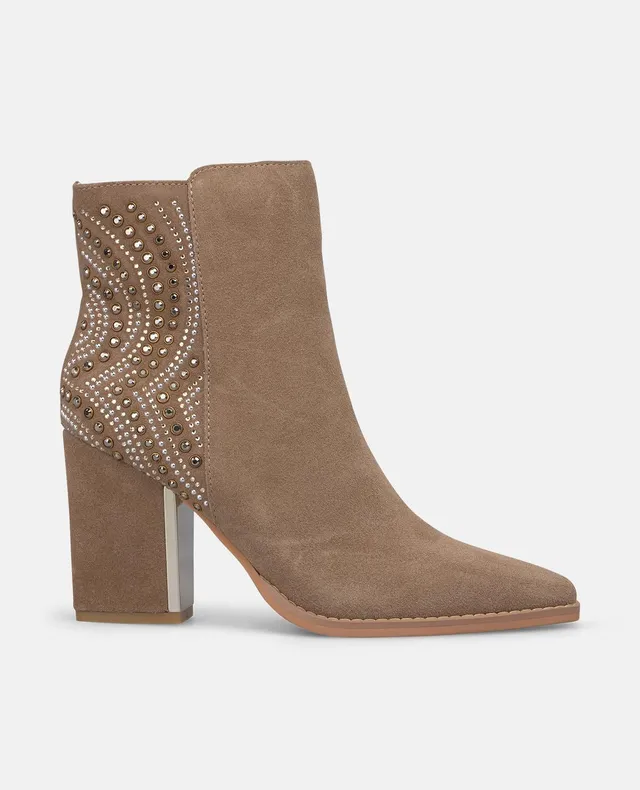 alma-en-pena-stiefelette-mit-nieten-in-vison-8-cm-cowboy-absatz image 1