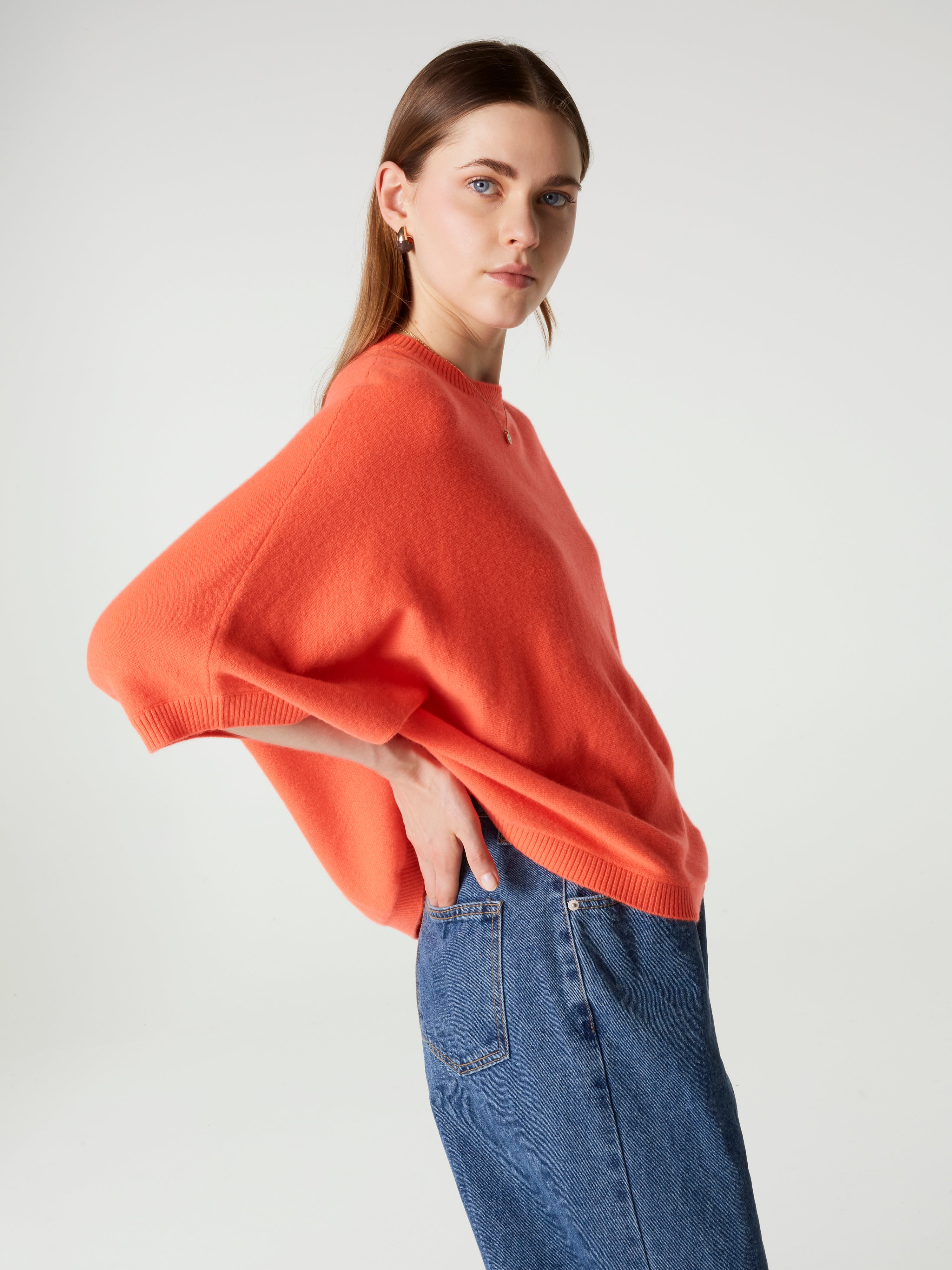 absolut-bettina-poncho-pullover-aus-100-kaschmir-coral-neon image 3