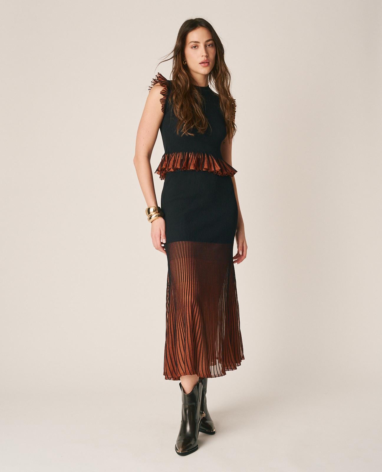 alma-en-pena-midi-rock-schwarz-semi-transparenter-r-schenrock-metallisch image 4