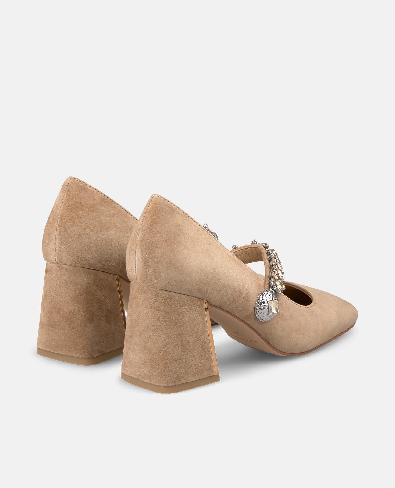 alma-en-pena-high-heel-pumps-spangen-pumps-camel-7-cm-mit-strass image 3