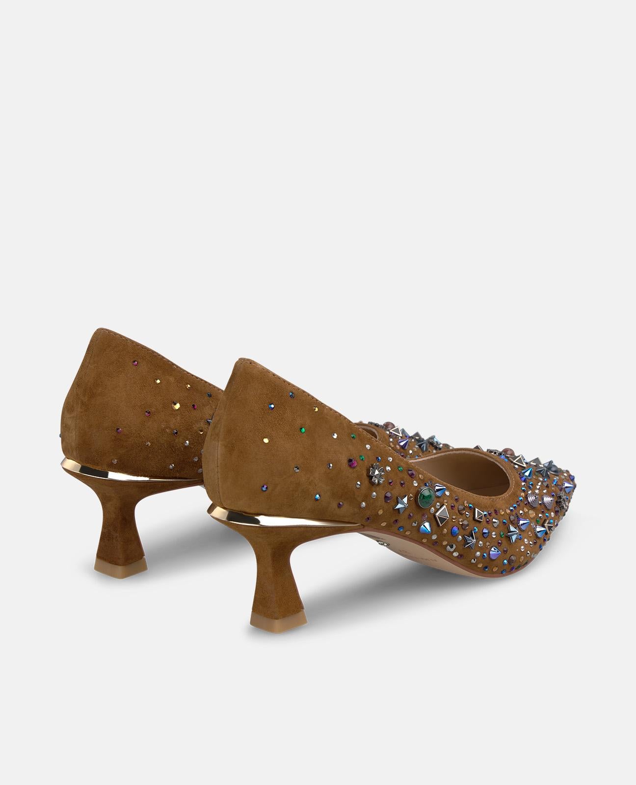 alma-en-pena-abend-pumps-wildleder-strass-camel-6-cm image 3