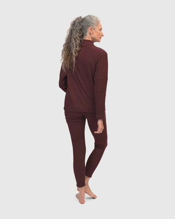 alembika-zen-drawstring-sweatshirt-wine-pullover image 7