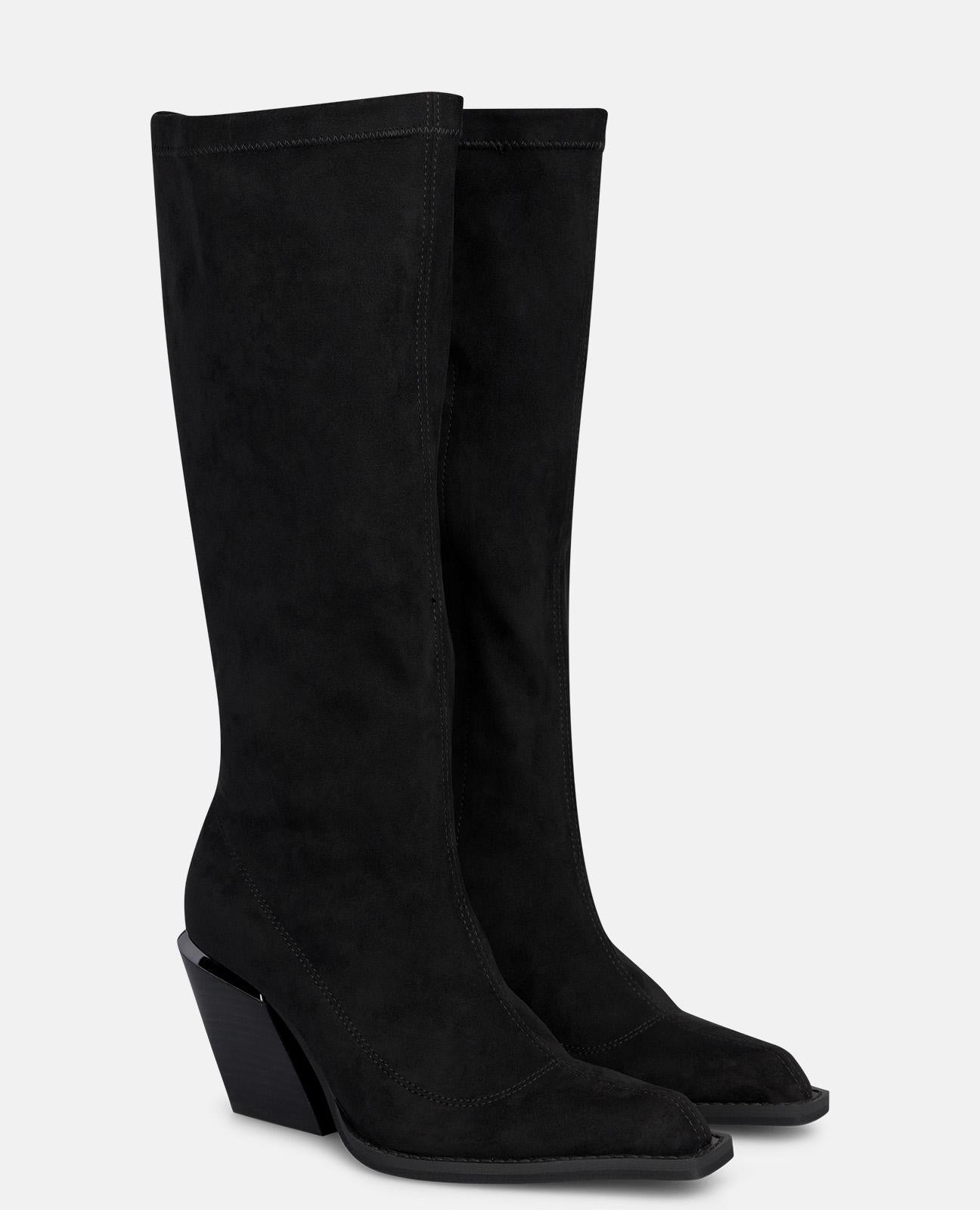 alma-en-pena-alfa-64379-high-top-stiefeletten-schwarz-8-cm-blockabsatz image 2