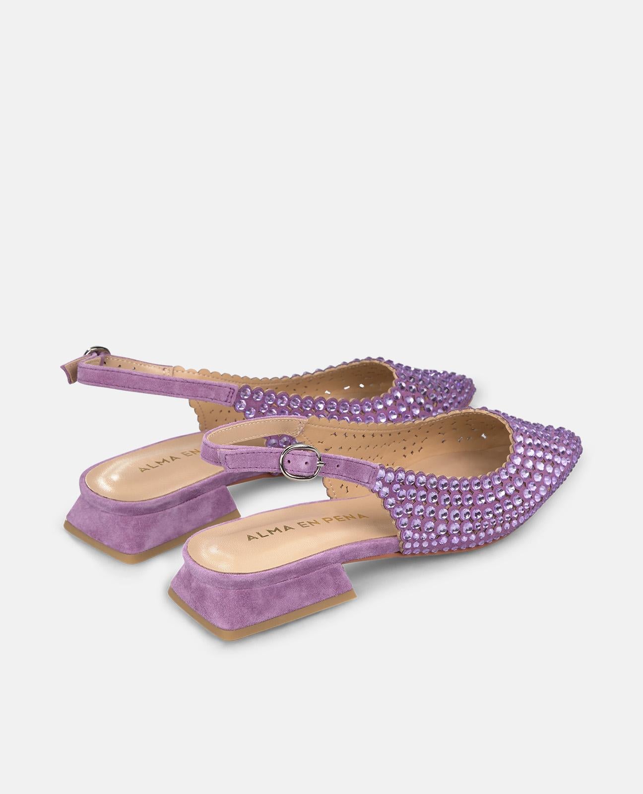 alma-en-pena-ballerina-mit-strass-violeta-spitze-zehen-2-cm-absatz image 3