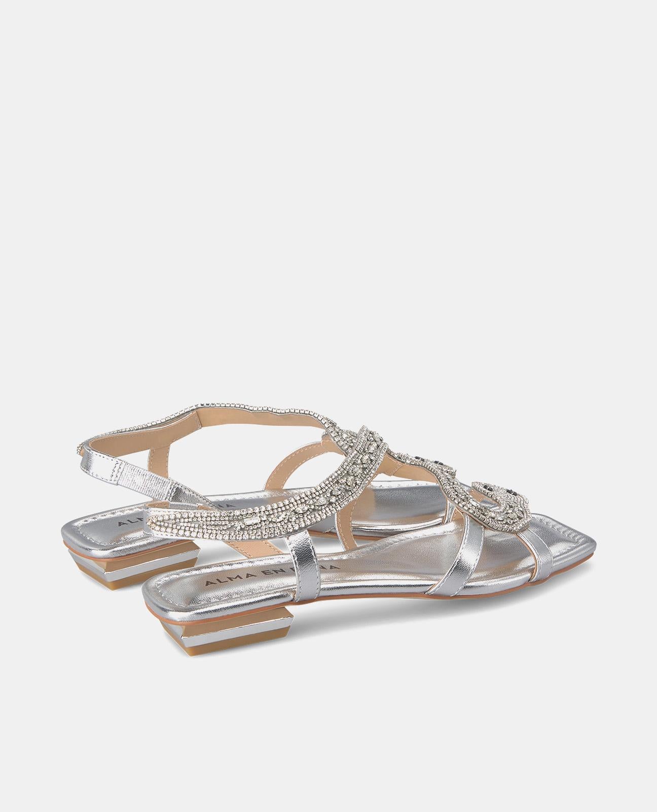 alma-en-pena-flat-snake-sandal-flachsandale-silber-1-5-cm image 3