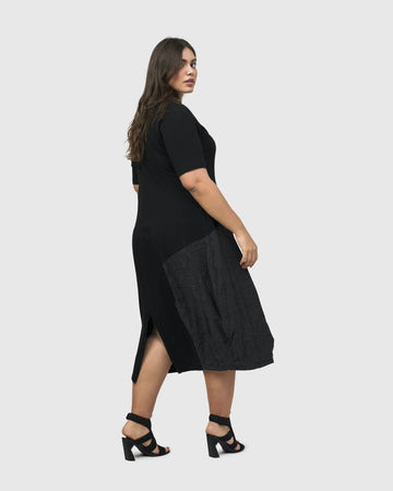 alembika-hera-t-shirt-cocoon-dress-mix-kurzarm-jerseykleid image 3