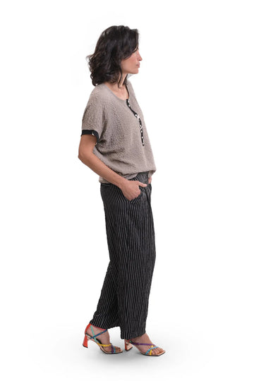 alembika-henley-crepe-top-stone-knopfleisten-shirt image 4
