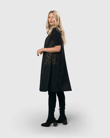alembika-tekbika-tee-trapeze-dress-schwarz-khaki image 6