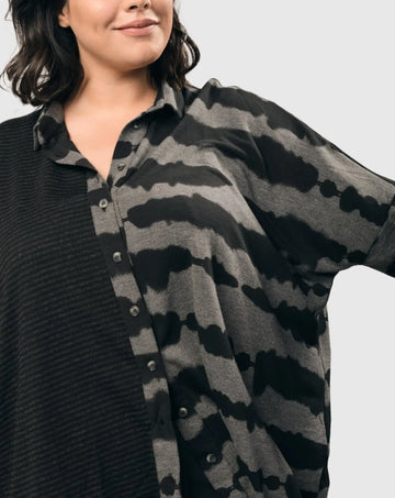 alembika-kai-button-up-hemd-tie-dye-stripe image 5