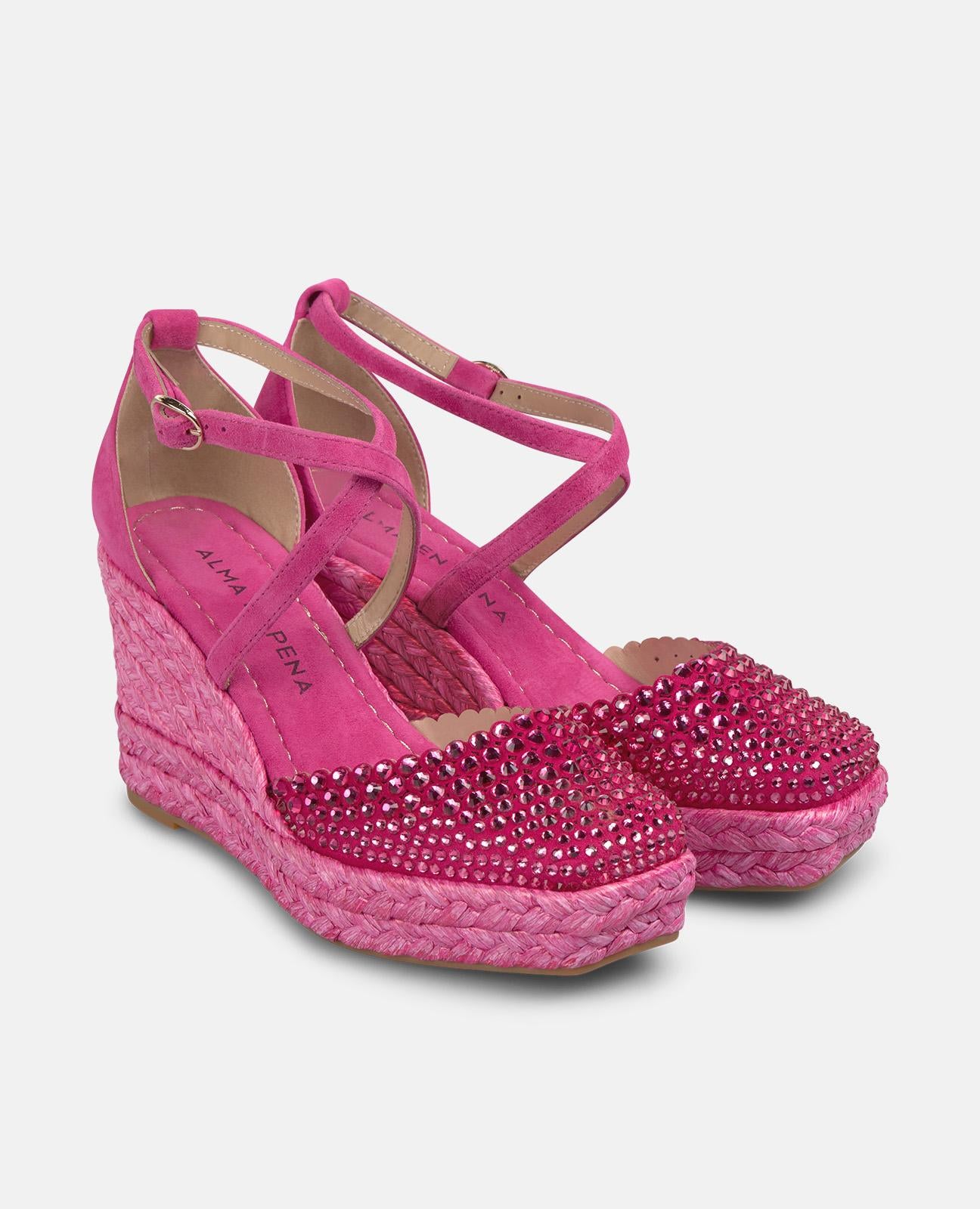 alma-en-pena-keil-sandale-fuchsia-7-cm-keil-mit-strass image 3