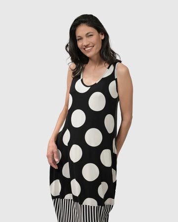 alembika-minnie-rmelloses-midi-kleid-mono-punkte image 2