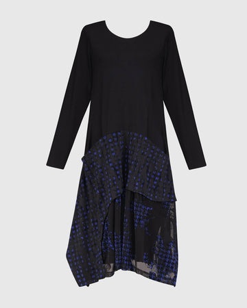 alembika-floral-check-swing-dress-blau image 6