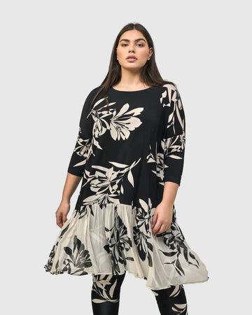 alembika-bellini-relaxed-dress-knielanges-tunika-kleid-floral image 5