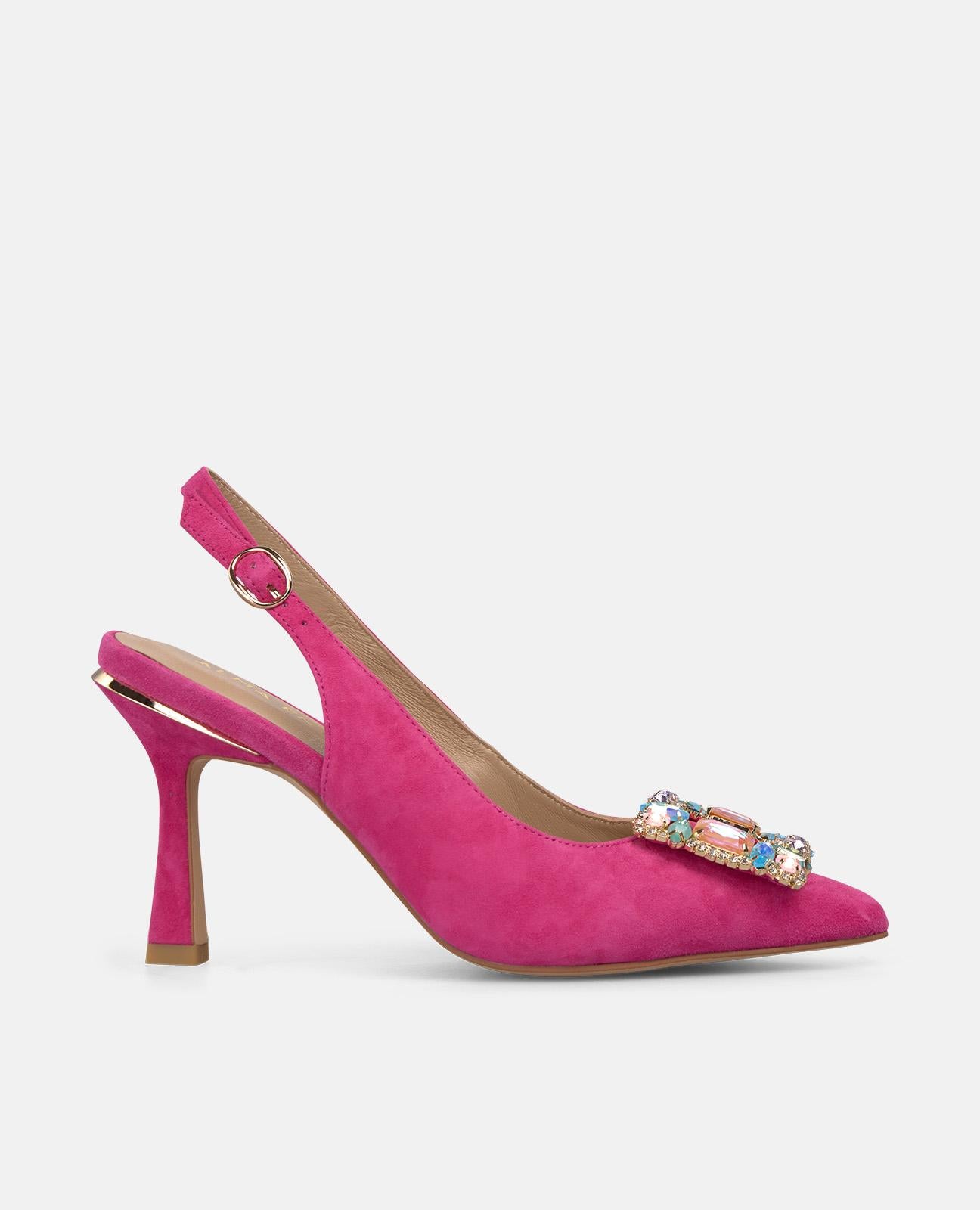 alma-en-pena-slingpumps-mit-schmucksteinschnalle-fuchsia-9-cm image 1