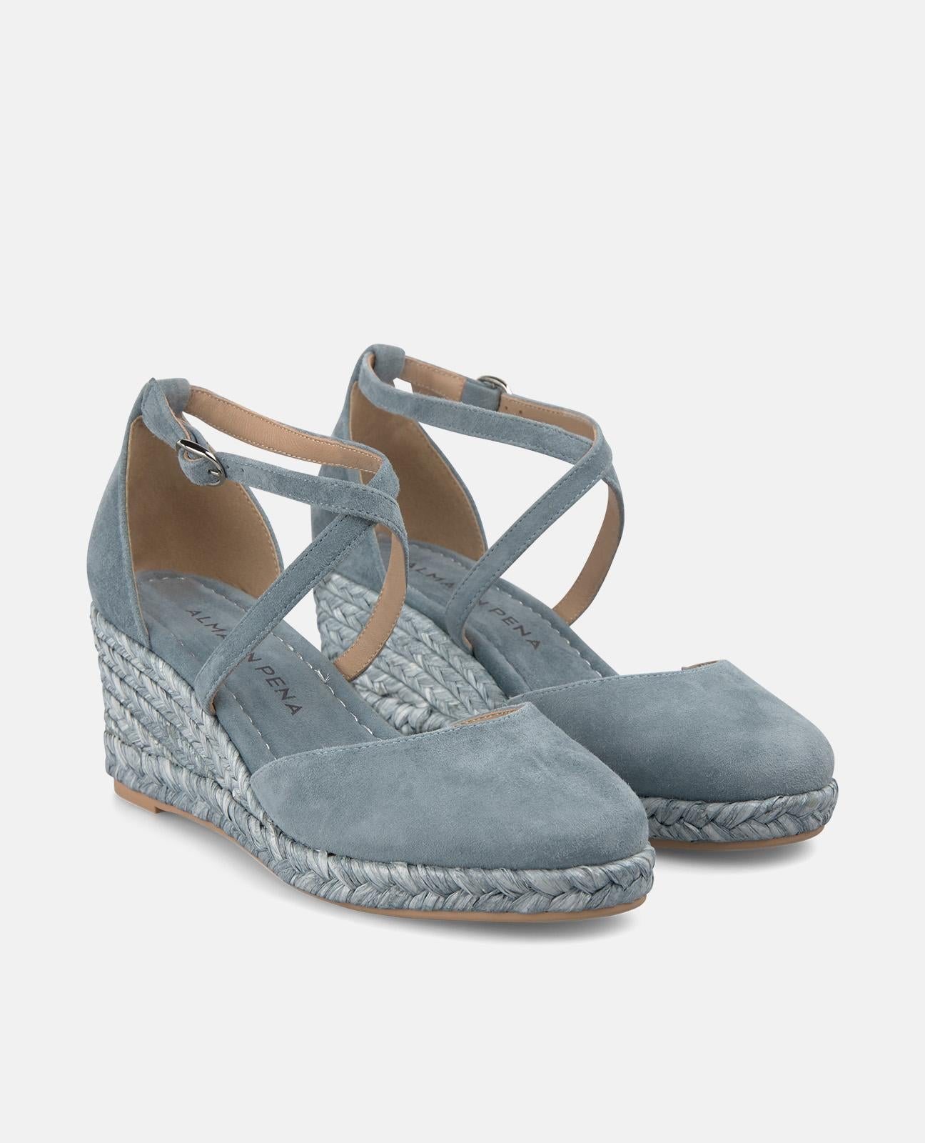 alma-en-pena-esparto-keilschuh-blau-keilsandalette-6-5-cm-mit-kn-chelriemen image 2
