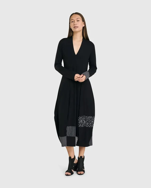 alembika-josie-cocoon-kleid-mono-techno-jersey image 1