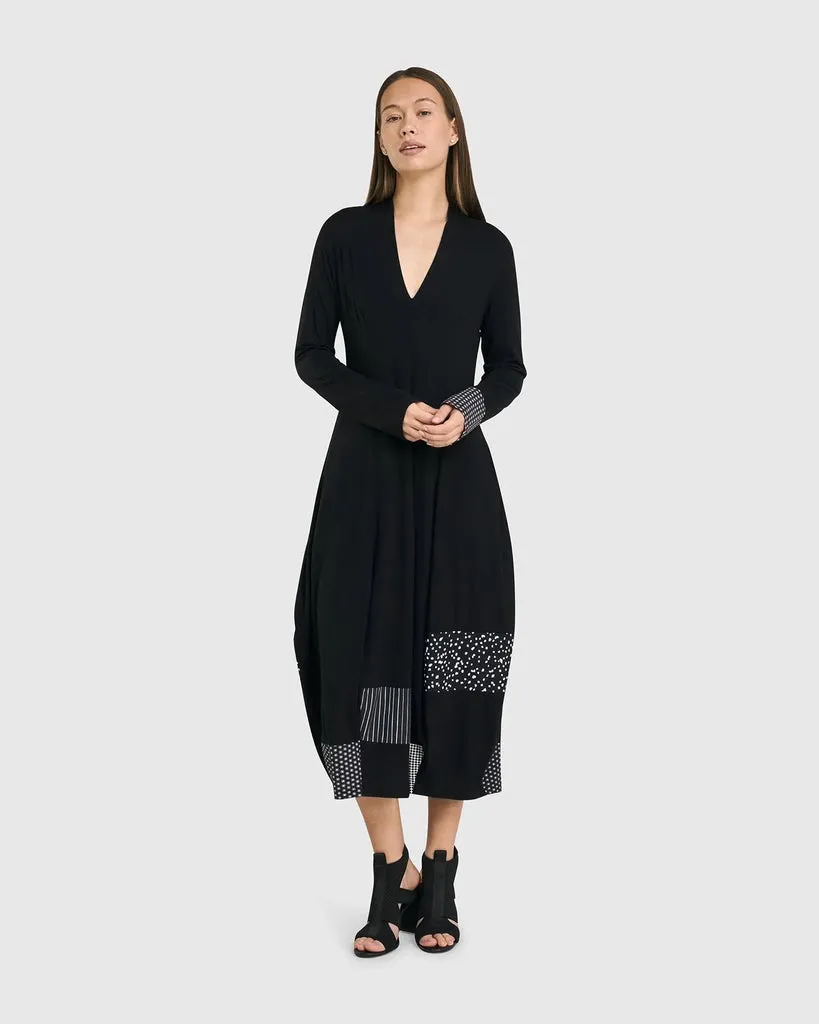 alembika-josie-cocoon-kleid-mono-techno-jersey image 1