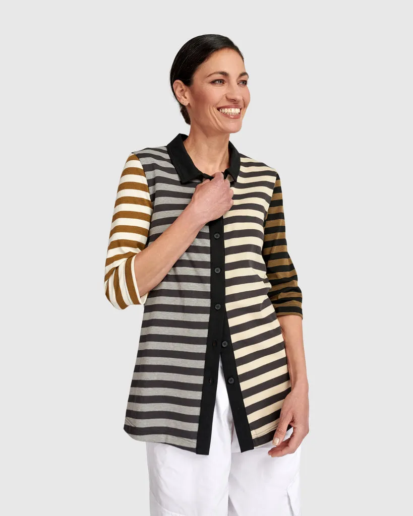 alembika-urban-soft-button-up-hemd-streifen image 1
