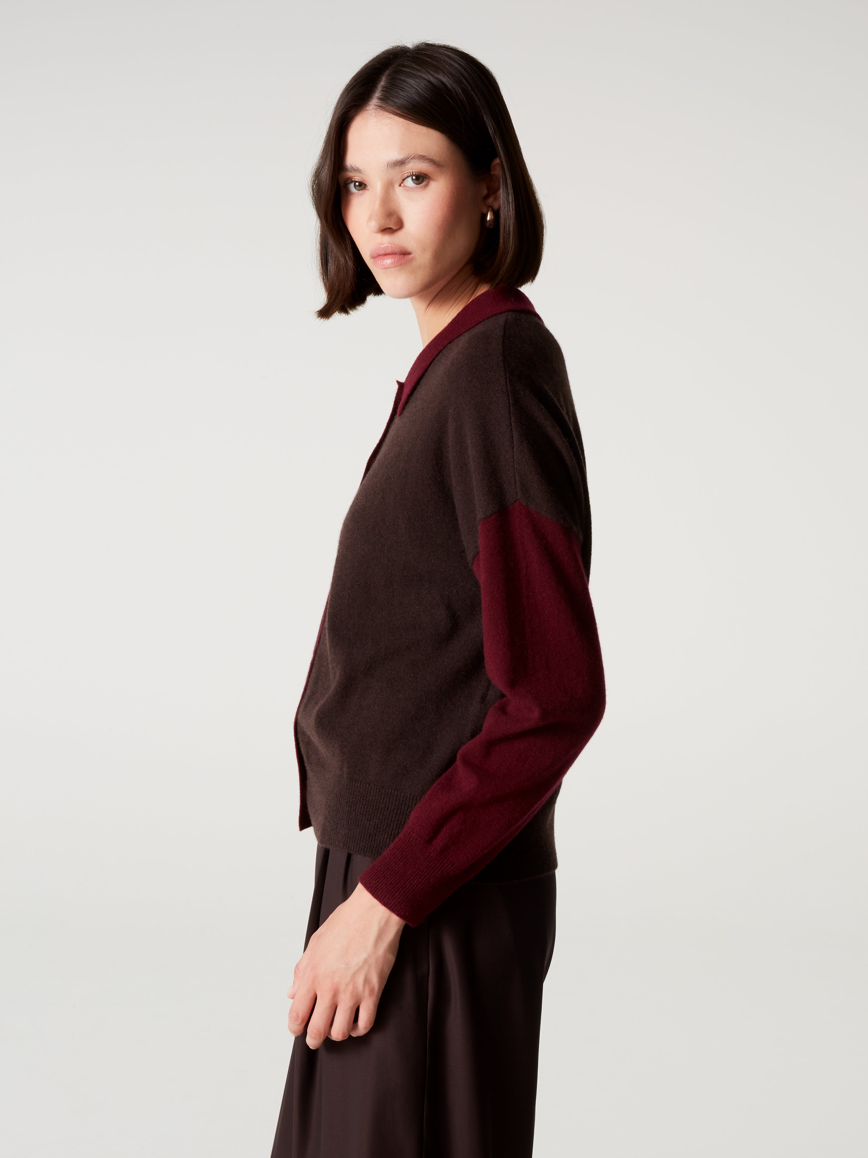 absolut-majura-fancy-kaschmir-polo-hemd-damen-bicolor-braun image 3