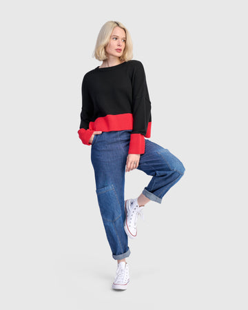 alembika-vista-block-pullover-rot image 2