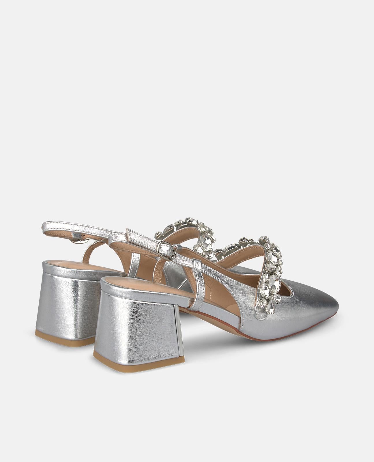 alma-en-pena-slip-on-pumps-silber-juwel-riemen-5-5-cm image 3