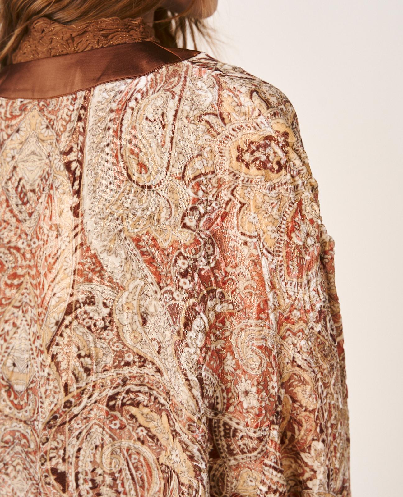 alma-en-pena-paisley-caftan-braun-damen-kimono-mantel-devor-samt-mit-fransen image 6