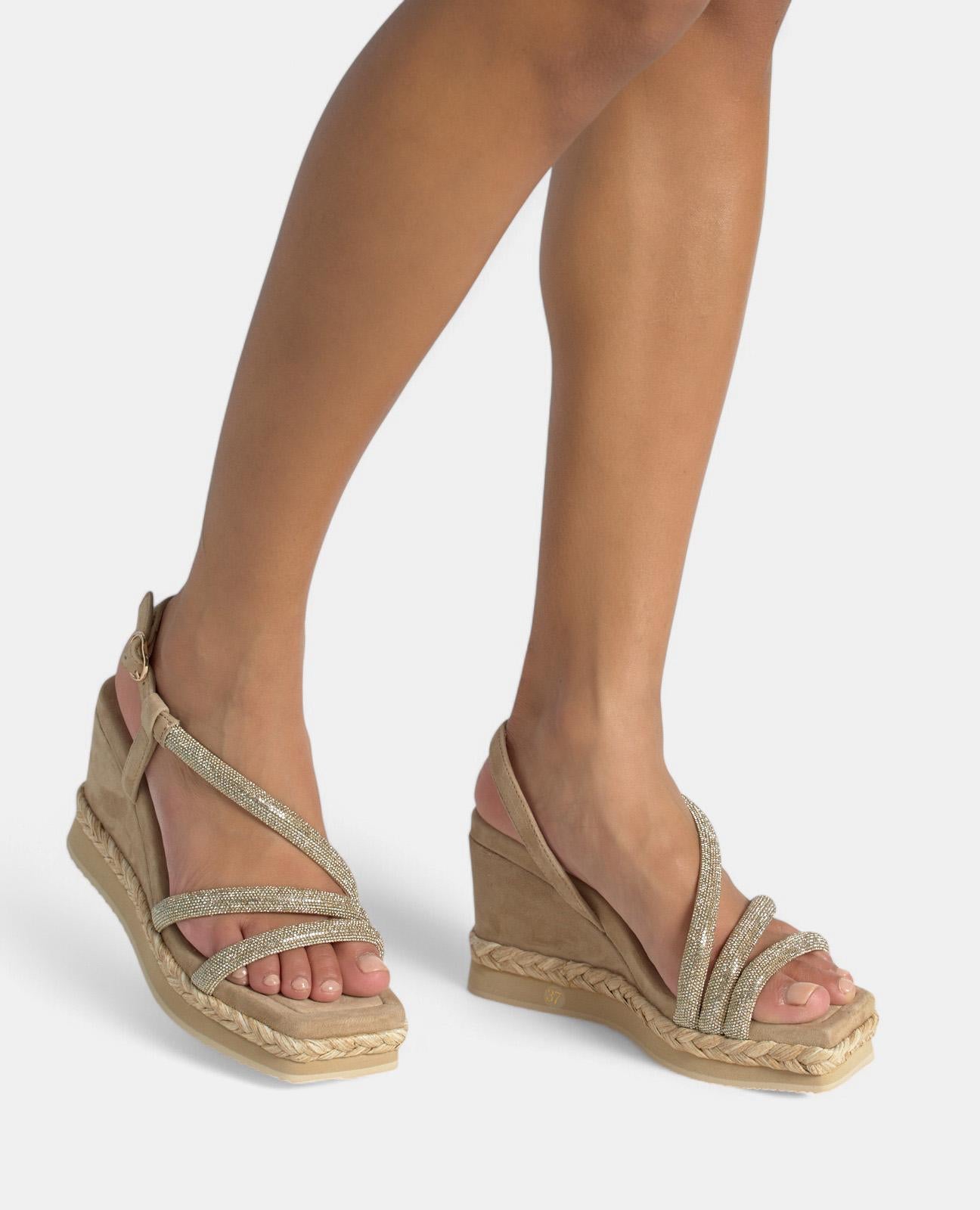 alma-en-pena-wedge-keilsandalette-arena-geflochten-strass-9-8-cm image 4