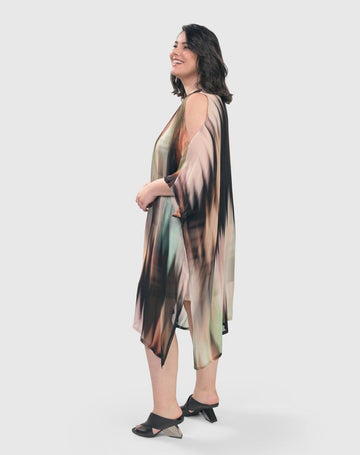 alembika-cold-shoulder-caftan-kleid-plume image 2