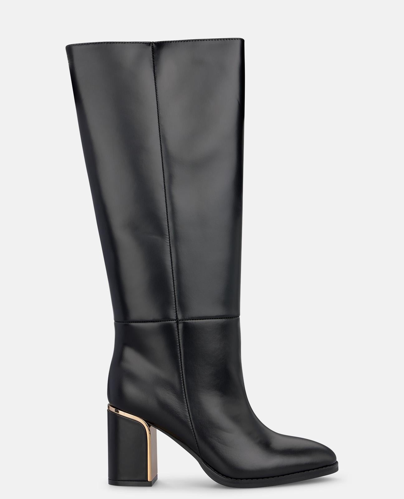 alma-en-pena-stiefel-nappa-leder-schwarz-mit-8-cm-blockabsatz-metallic image 1