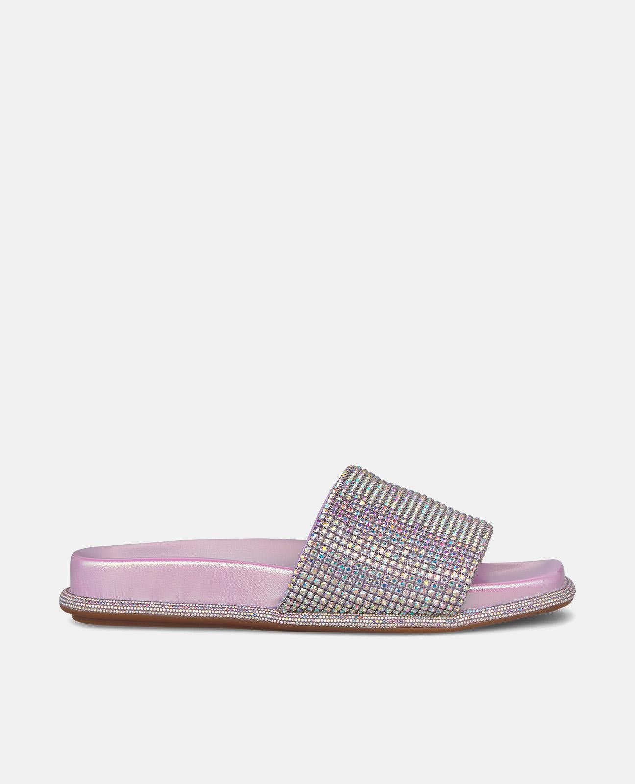 alma-en-pena-flache-strass-sandale-mit-glitzer-riemen-lila image 1