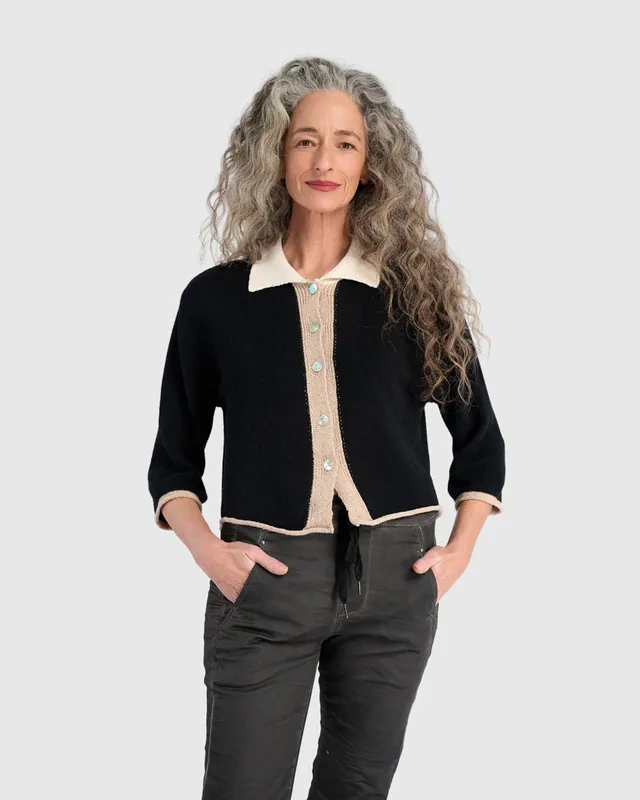 alembika-coco-cardigan-black-kurzer-strick-cardigan image 1