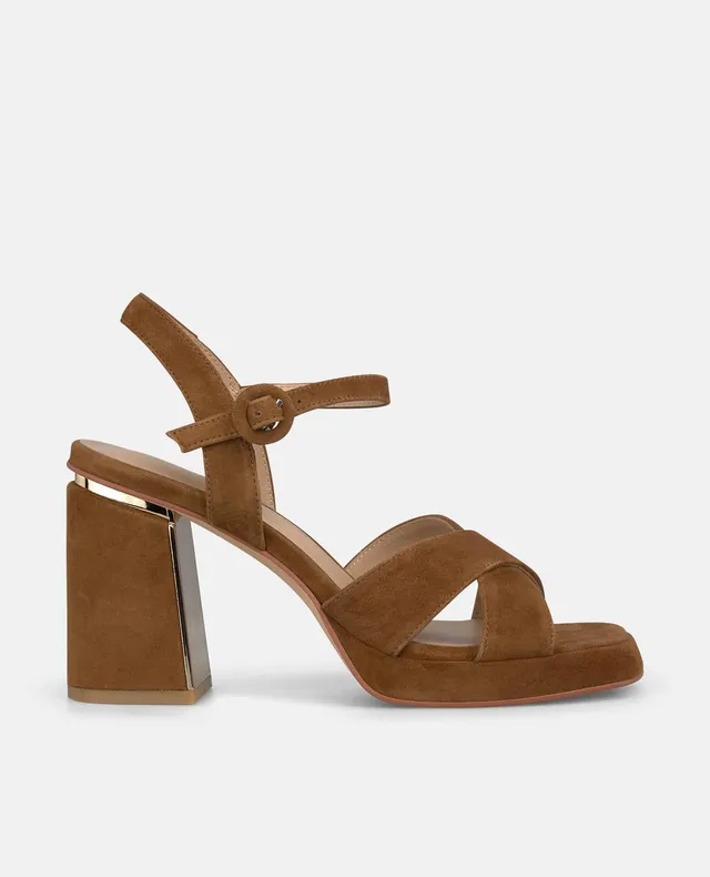 alma-en-pena-cross-strap-sandale-mit-blockabsatz-karamell image 1