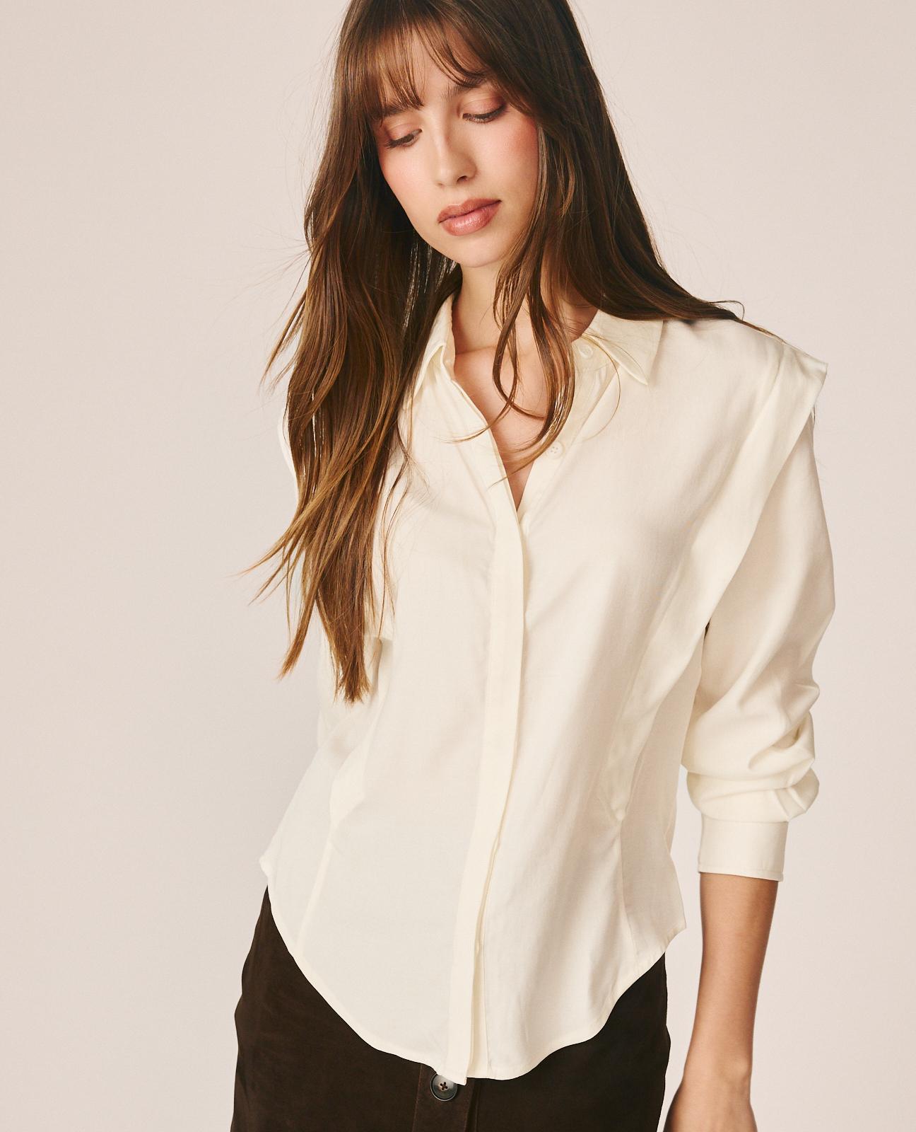 alma-en-pena-hemdbluse-mit-schulterfalten-wei image 5