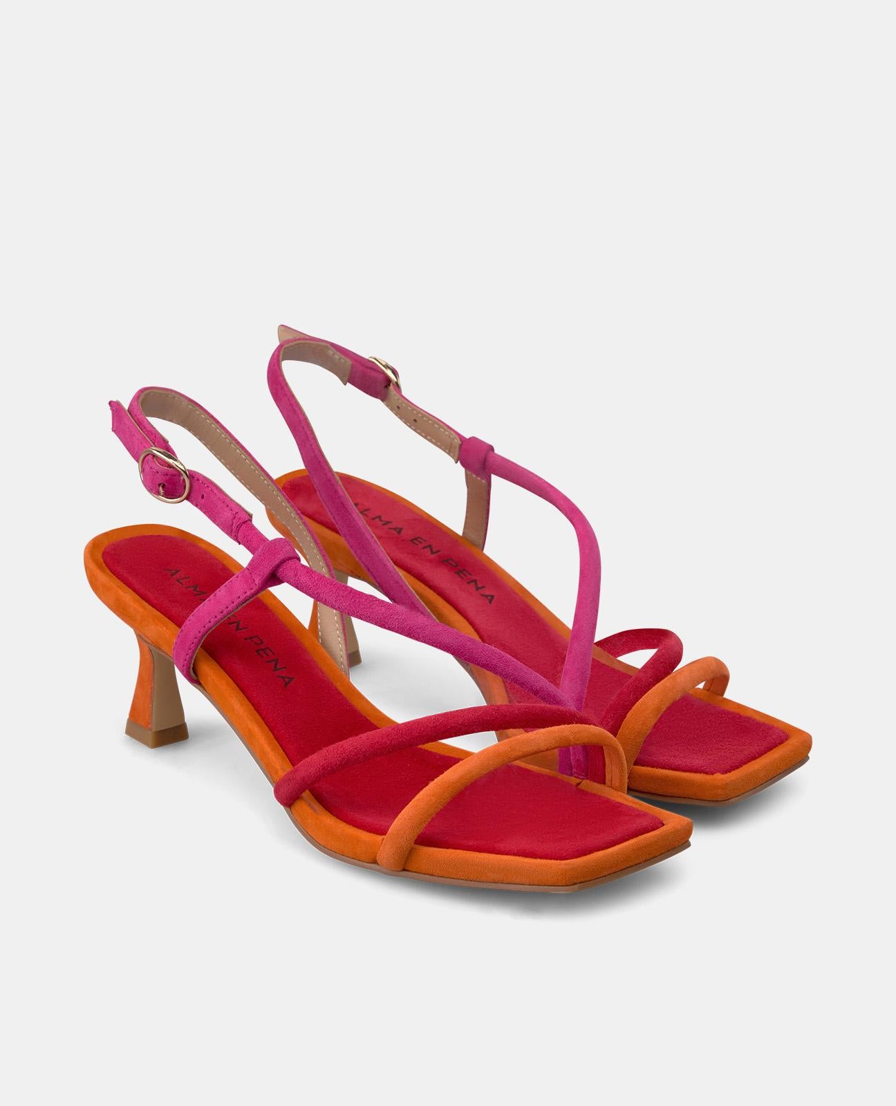 alma-en-pena-riemchen-sandale-rot-bunt-6-cm-absatz-eckige-zehen image 3