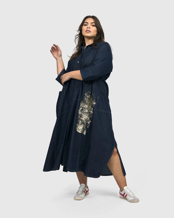 alembika-tacoma-trapeze-kleid-denim image 2