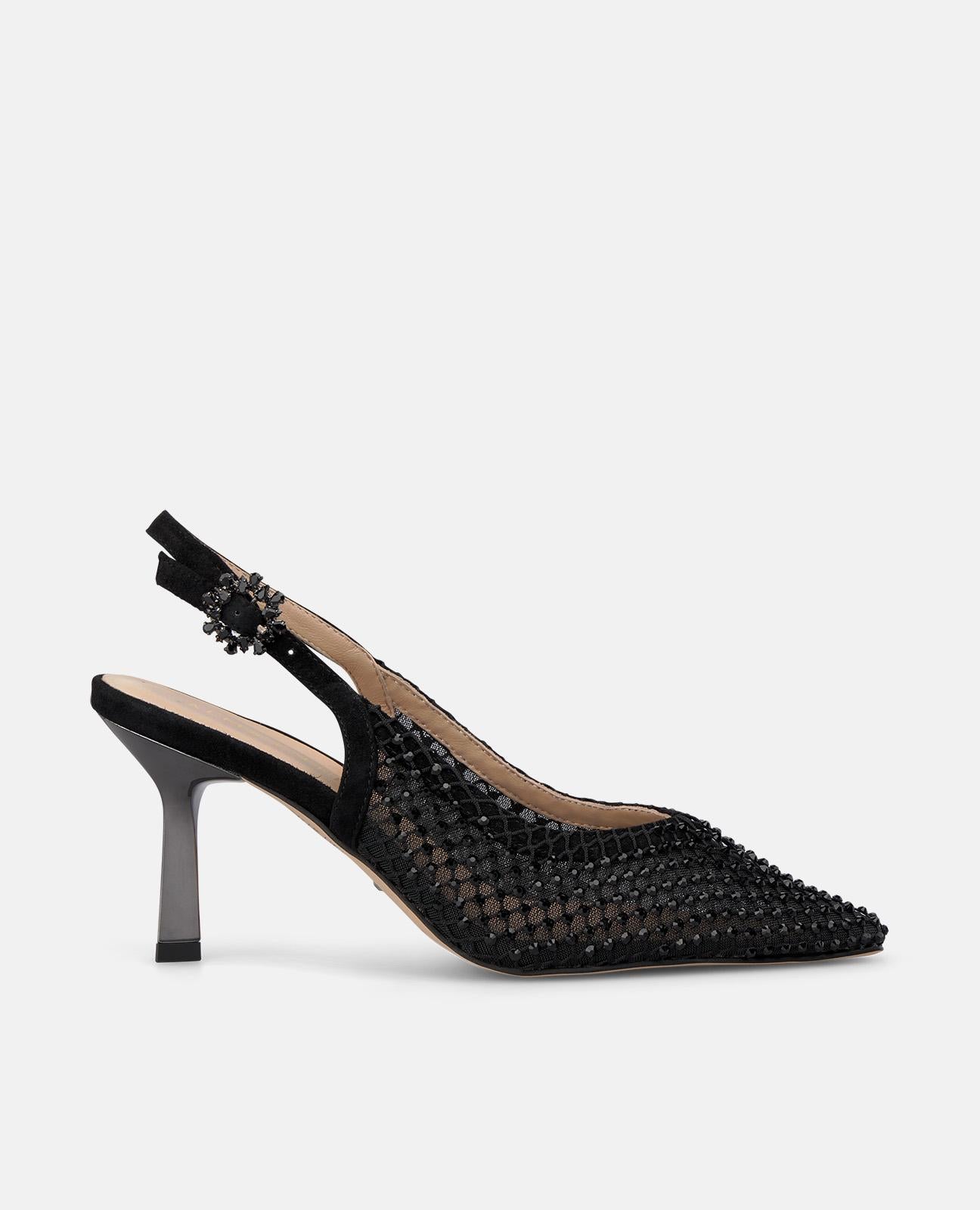 alma-en-pena-slingback-mesh-pumps-mit-strass-8-cm-absatz-schwarz image 1