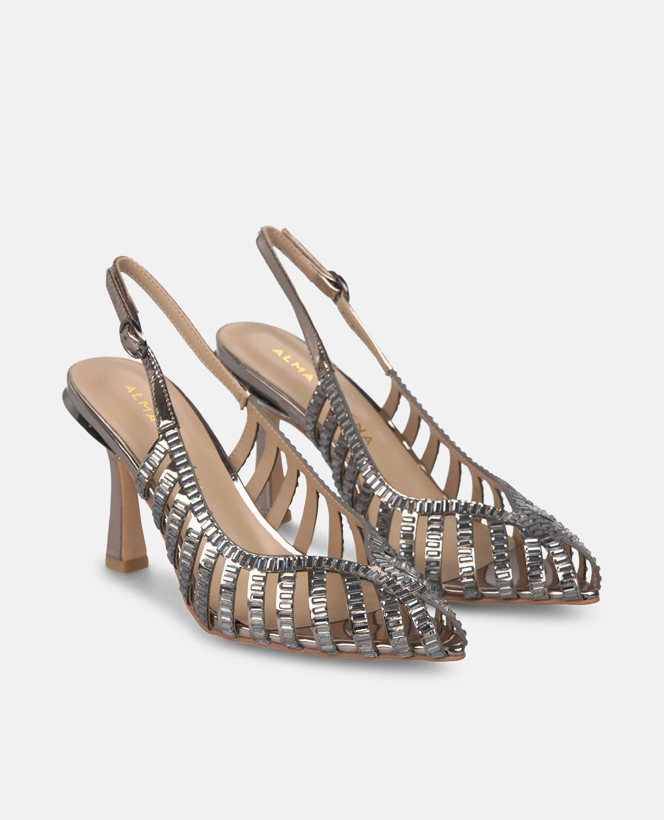 alma-en-pena-metallic-mesh-pumps-silber-8-cm-spitz image 2
