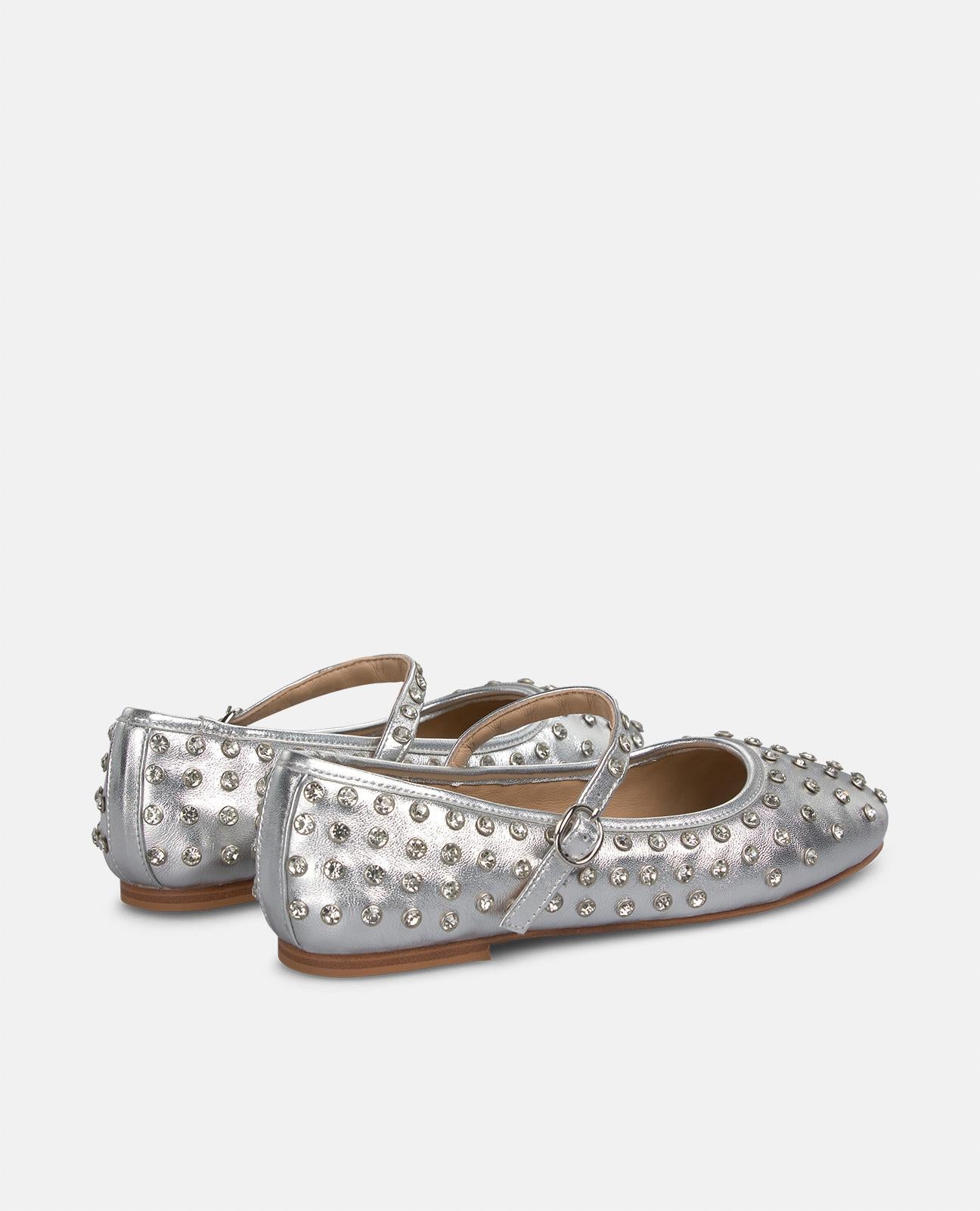 alma-en-pena-ballerina-studs-flache-ballerinas-silber-mit-nieten-0-5-cm image 3