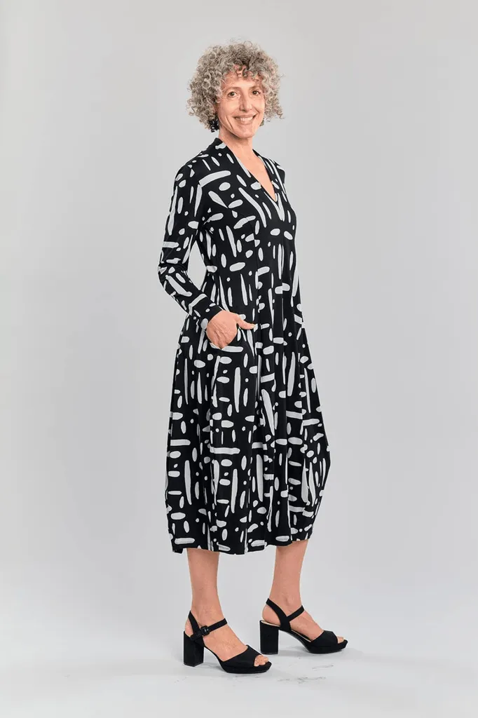 alembika-abstract-print-dress-mono-damen-jersey-kleid image 1